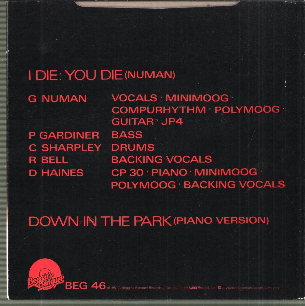 Gary Numan - I Die You Die - 7 Inch