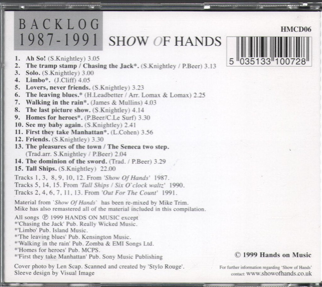 Show Of Hands - Backlog 1987-1991 - Cd
