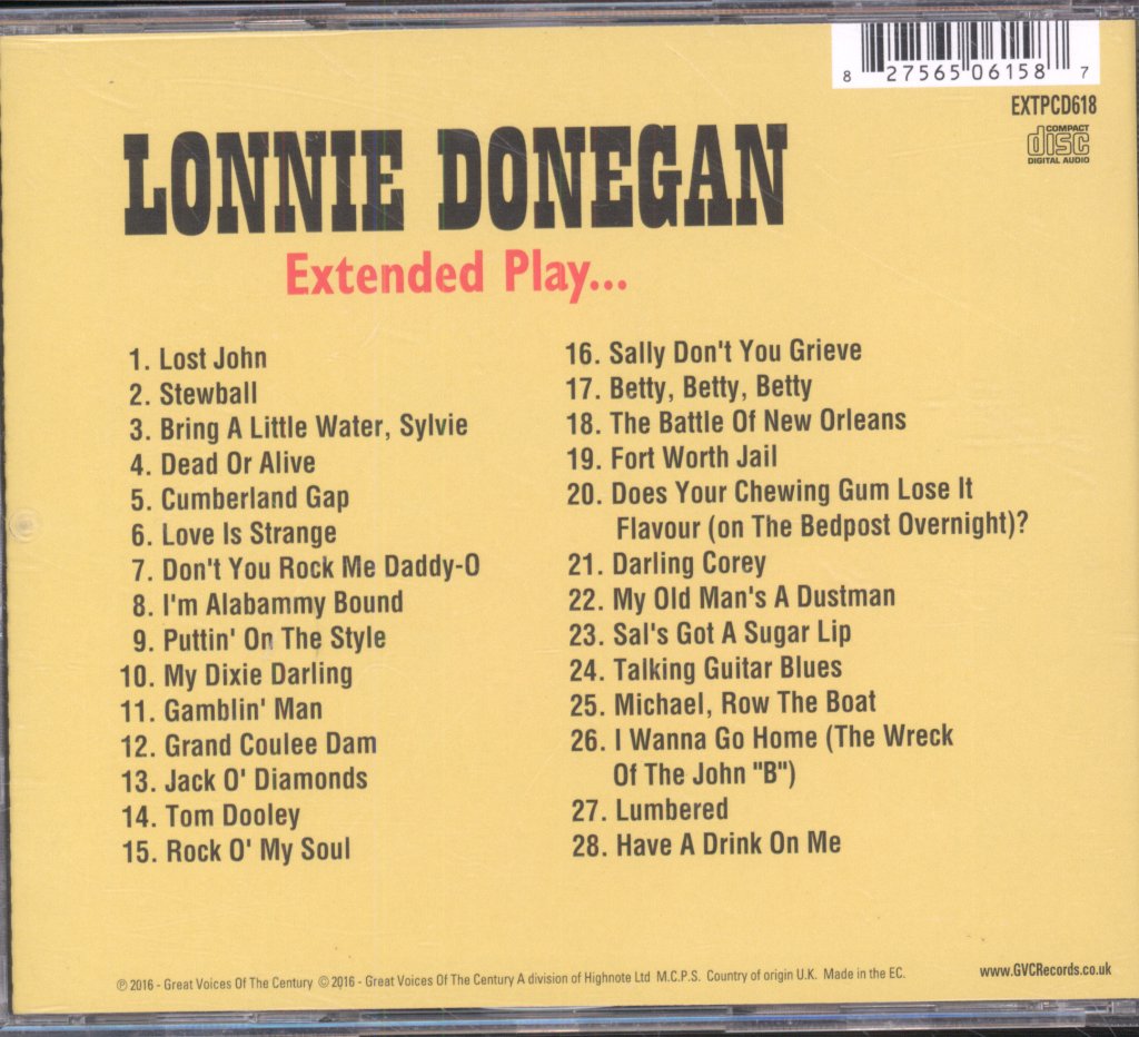 Lonnie Donegan - Extended Play - Cd