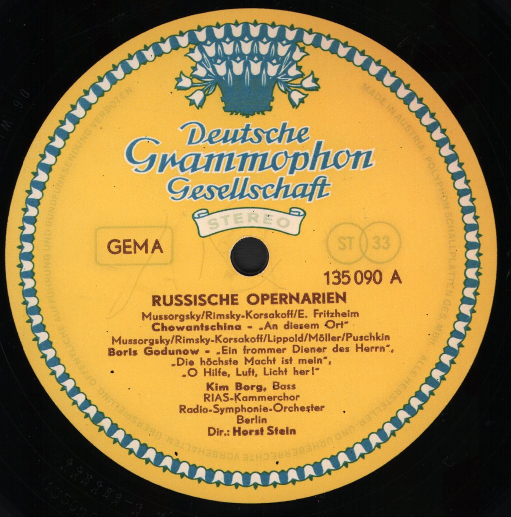 Kim Borg - Russian Opera Arias - Lp