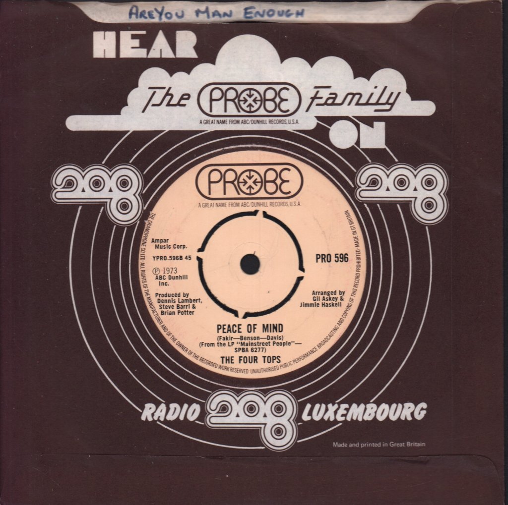 Four Tops - Are You Man Enough - 7 Inch
