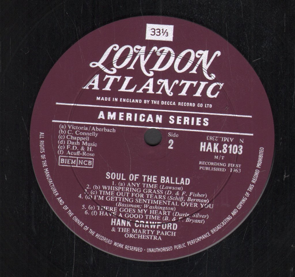 Hank Crawford - Soul Of The Ballad - Lp