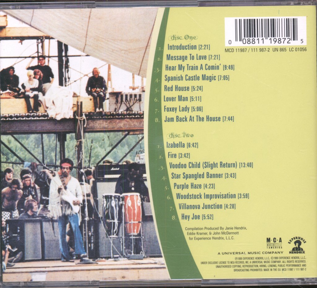 Jimi Hendrix - Live At Woodstock - Double Cd