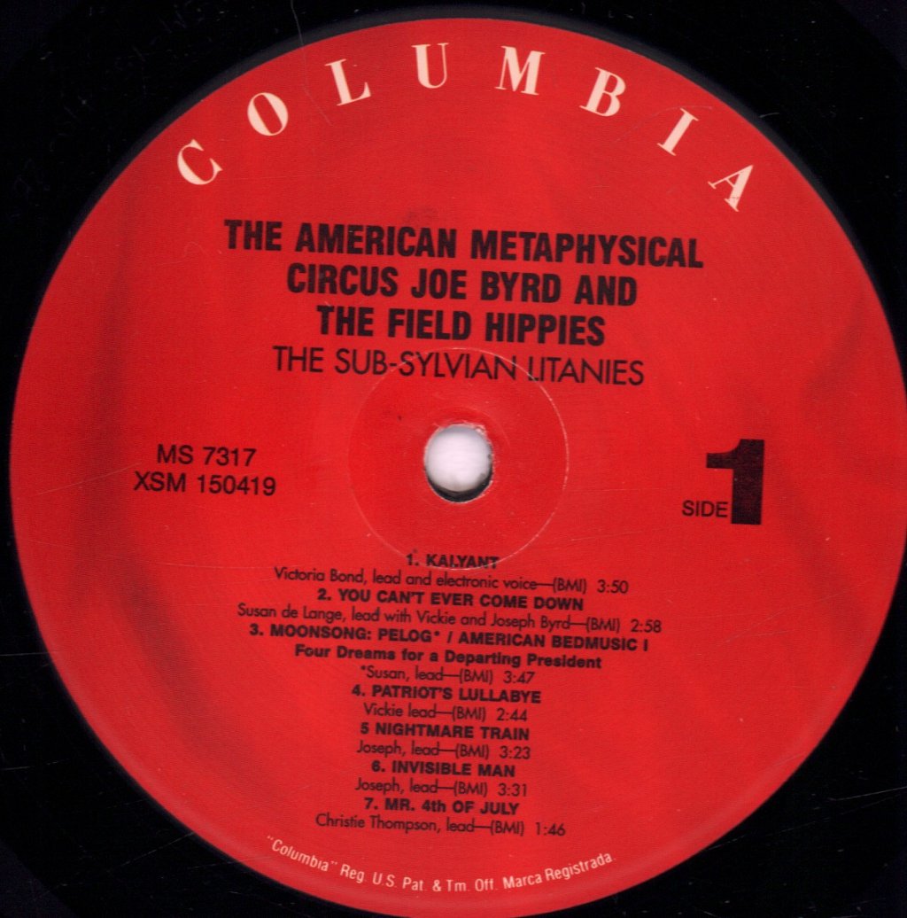 Joe Byrd And The Field Hippies - American Metaphysical Circus - Lp