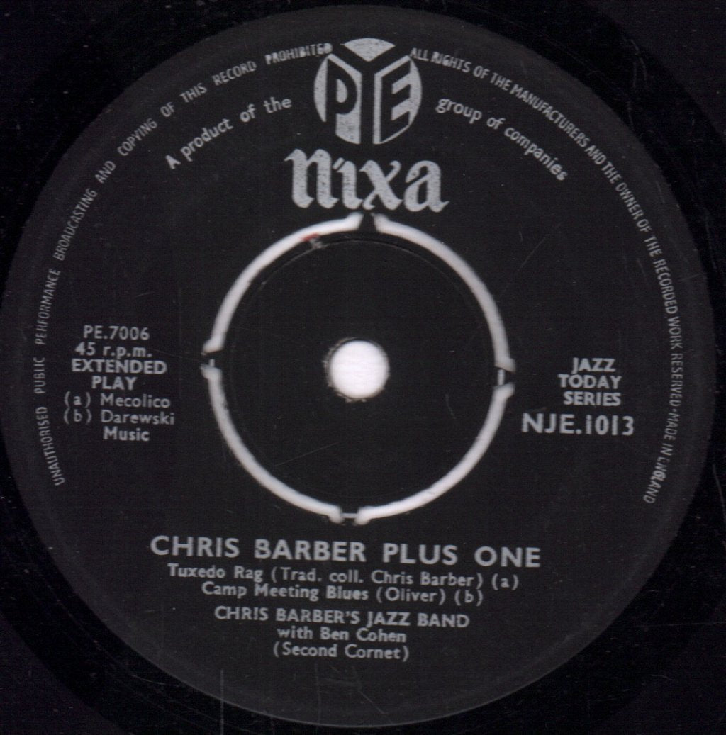 Chris Barber's Jazz Band - Plus One Minus One - 7 Inch