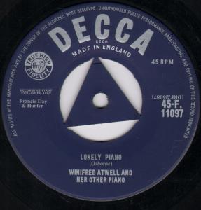 Winifred Atwell - Lonely Piano - 7 Inch