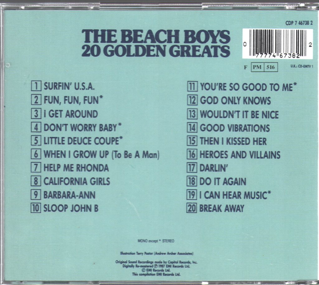 Beach Boys - 20 Golden Greats - Cd