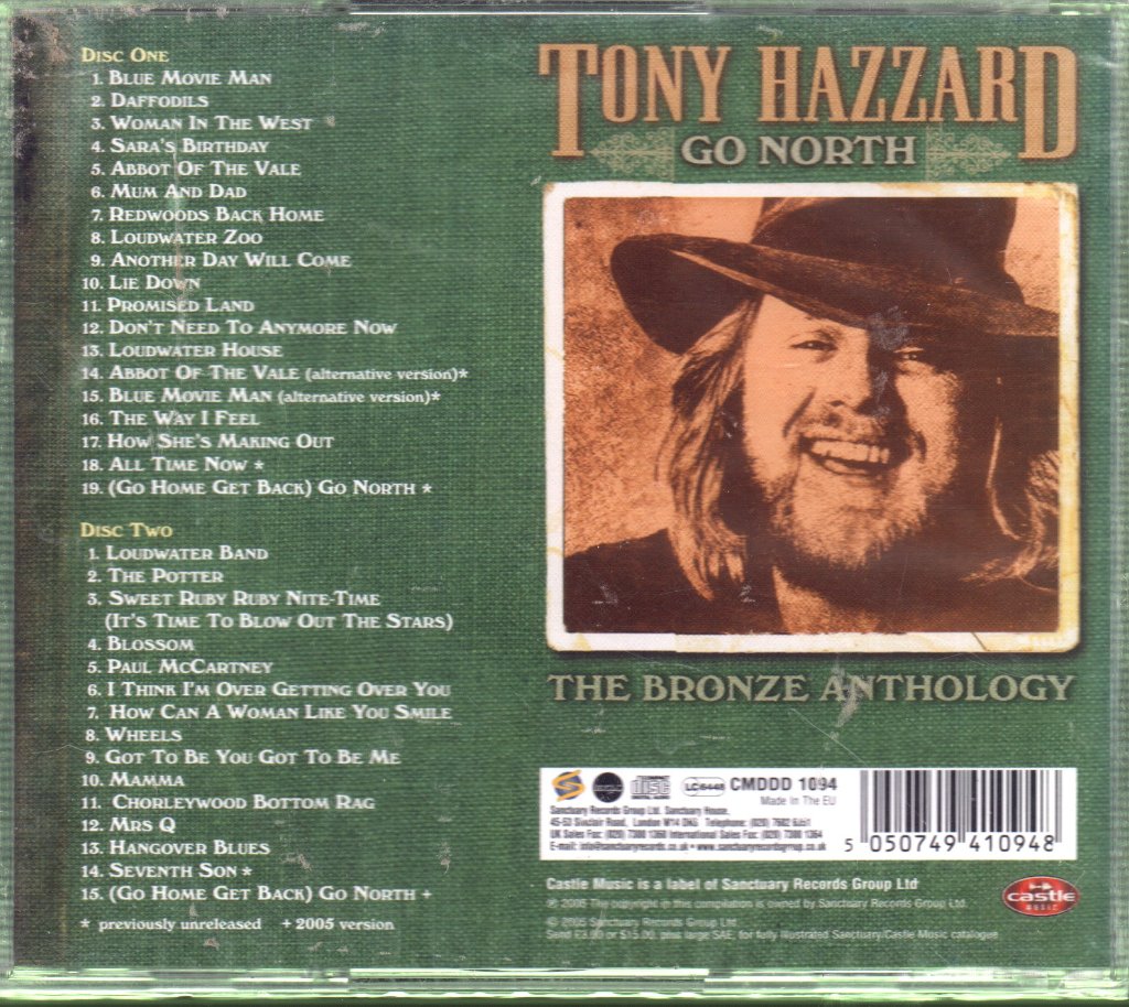 Tony Hazzard - Go North - The Bronze Anthology - Double Cd
