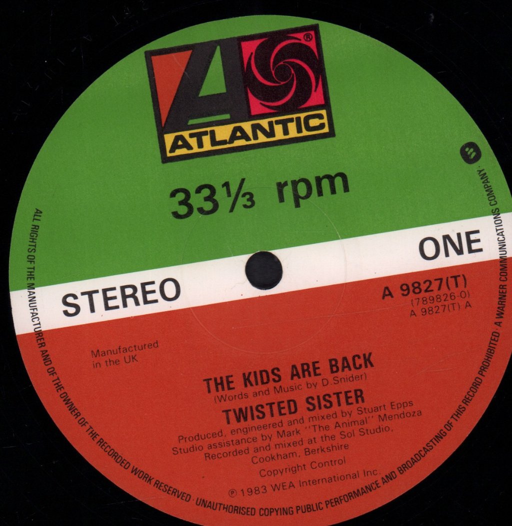 Twisted Sister - Kids Are Back - 12 Inch