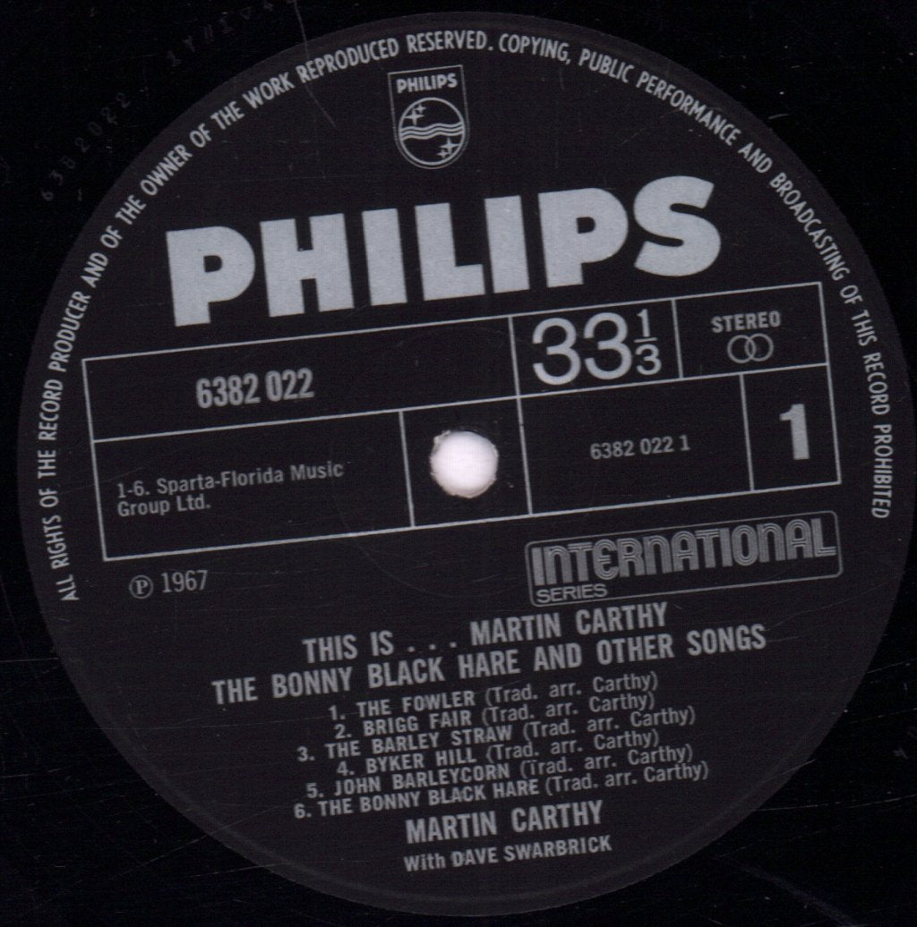 Martin Carthy - This is... Bonny Black Hare and Other Songsg - Lp