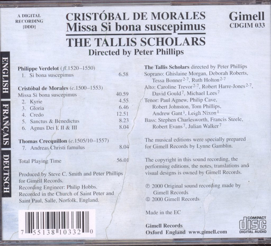 Winchester Cathedral Choir, David Hill - Thomas Weelkes - Cathedral Music - Cd