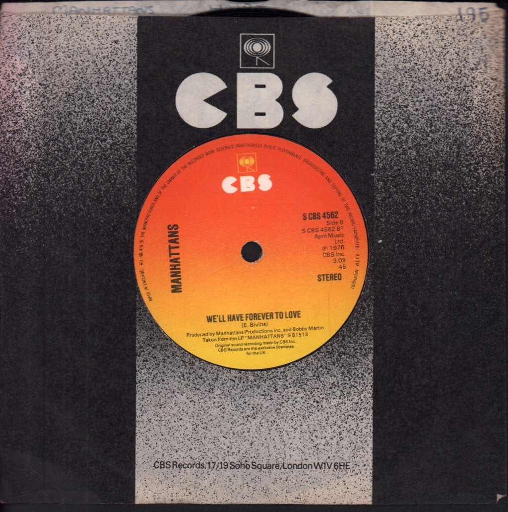 Manhattans - Hurt - 7 Inch