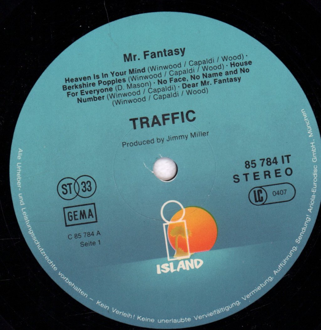 Traffic - Mr. Fantasy - Lp