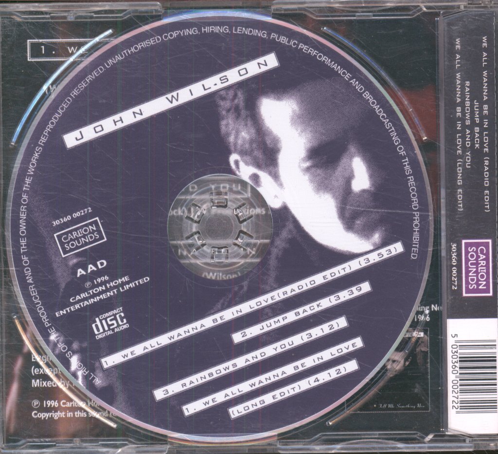 John Wilson - We All Wanna Be In Love - Cd