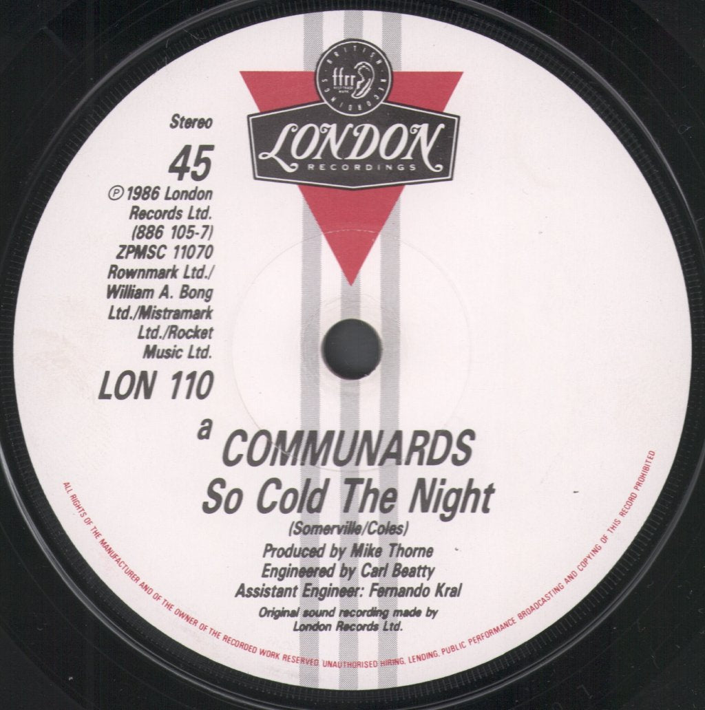 Communards - So Cold The Night - 7 Inch