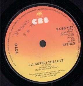 Toto - I'll Supply The Love - 7 Inch