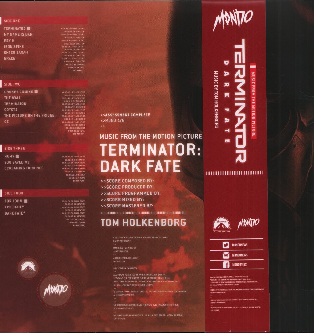 Tom Holkenborg - Terminator: Dark Fate (Music From The Motion Picture) - Double Lp