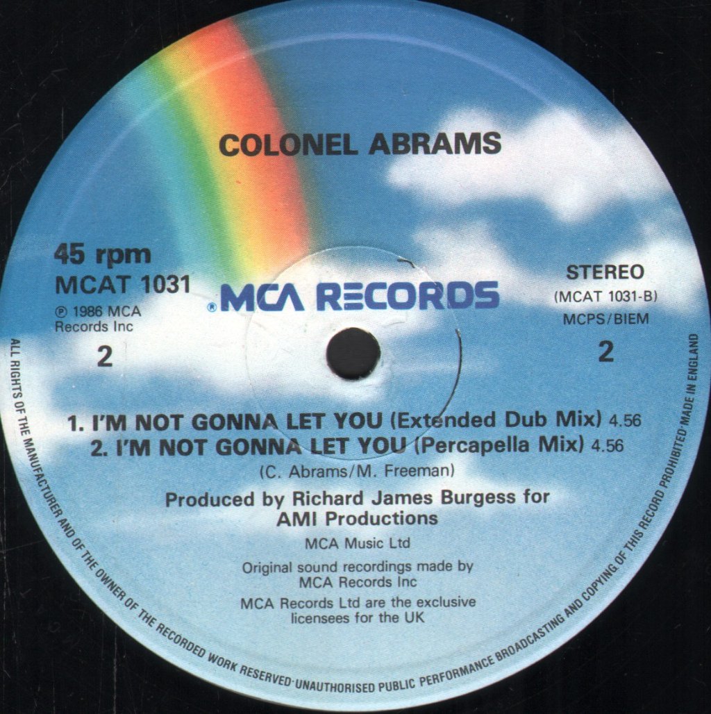 Colonel Abrams - I'm Not Gonna Let You - 12 Inch