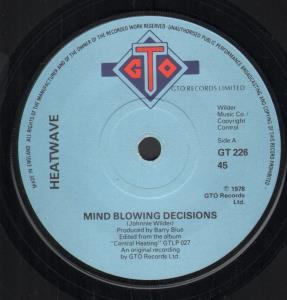 Heatwave - Mind Blowing Decisions - 7 Inch