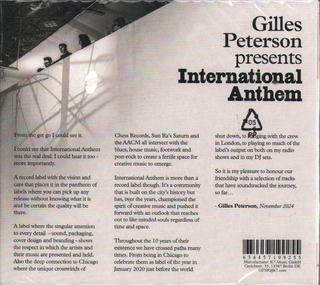 Various Artists - Gilles Peterson Presents International Anthem - Double Cd