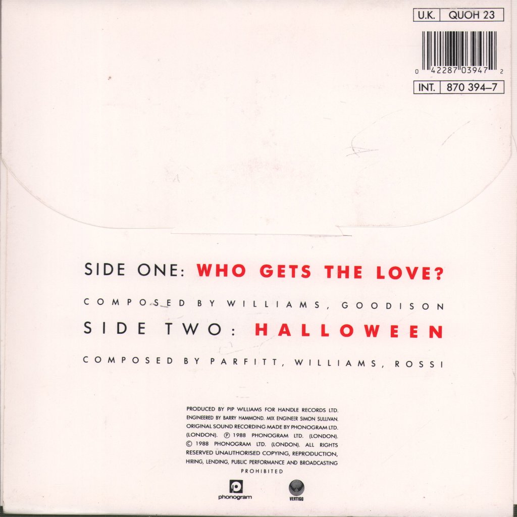 Status Quo - Who Gets The Love - 7 Inch