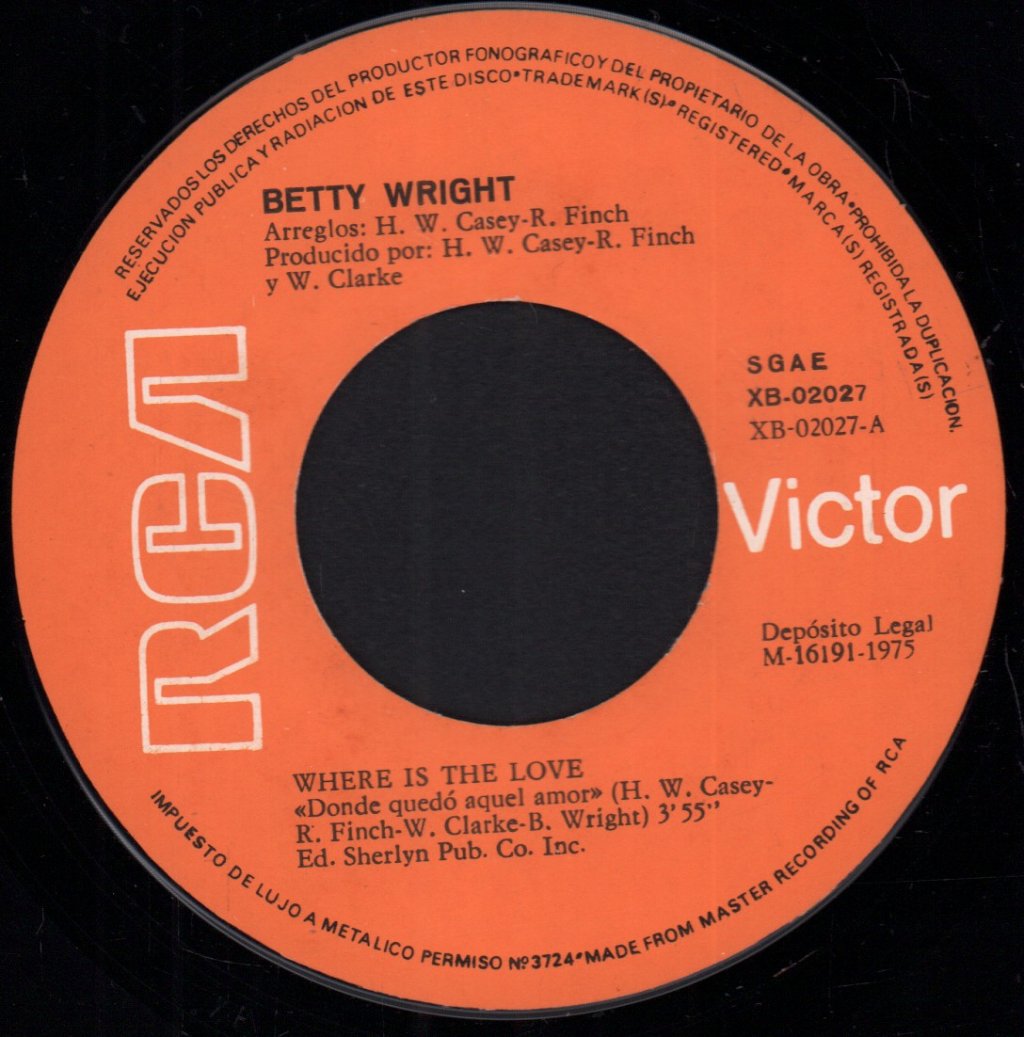 Betty Wright - Where Is The Love - 7 Inch