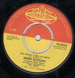Jimmie Rodgers - World I Used To Know - 7 Inch