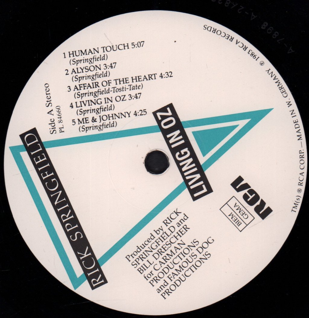Rick Springfield - Living In Oz - Lp