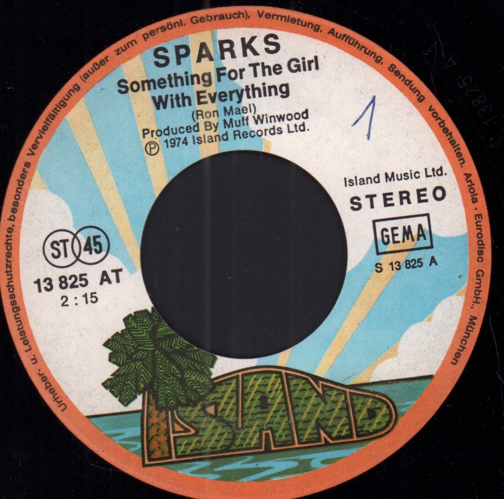 Sparks - Something For The Girl With Everything - 7 Inch