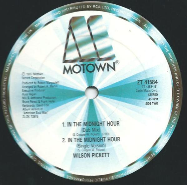 Wilson Pickett - In The Midnight Hour - 12 Inch