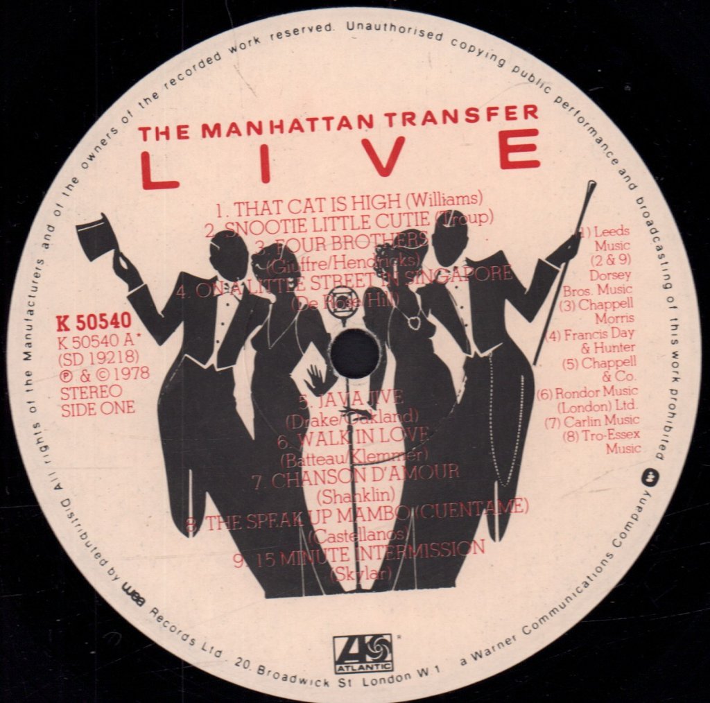 Manhattan Transfer - Live - Lp