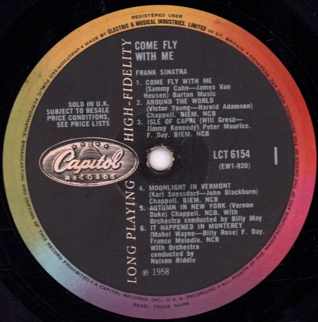 Frank Sinatra - Come Fly With Me - Lp