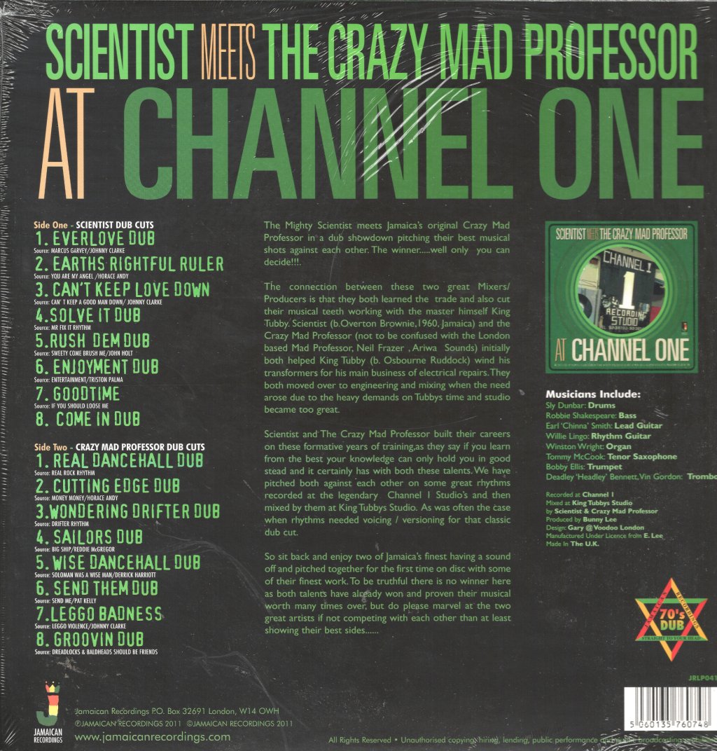 Scientist Meets The Crazy Mad Professor - At Channel One - Lp