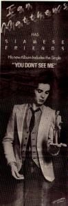 Ian Matthews - Siamese Friends - Advert