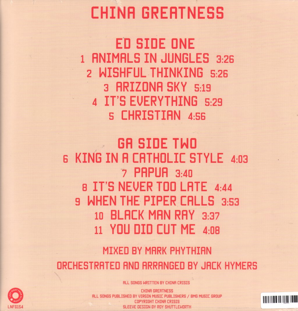 China Crisis - China Greatness - Lp