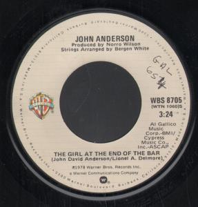 John Anderson - Girl At The End Of The Bar - 7 Inch