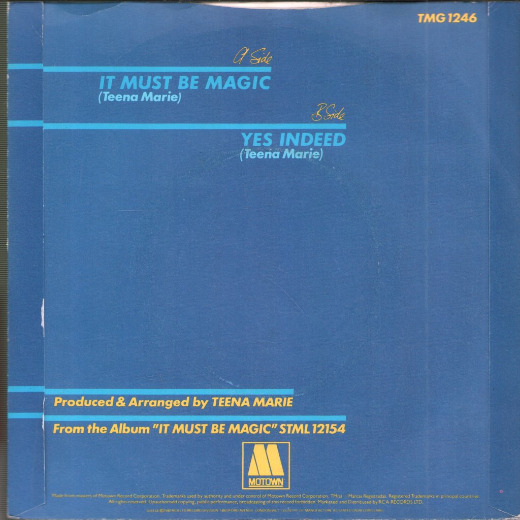 Teena Marie - It Must Be Magic - 7 Inch