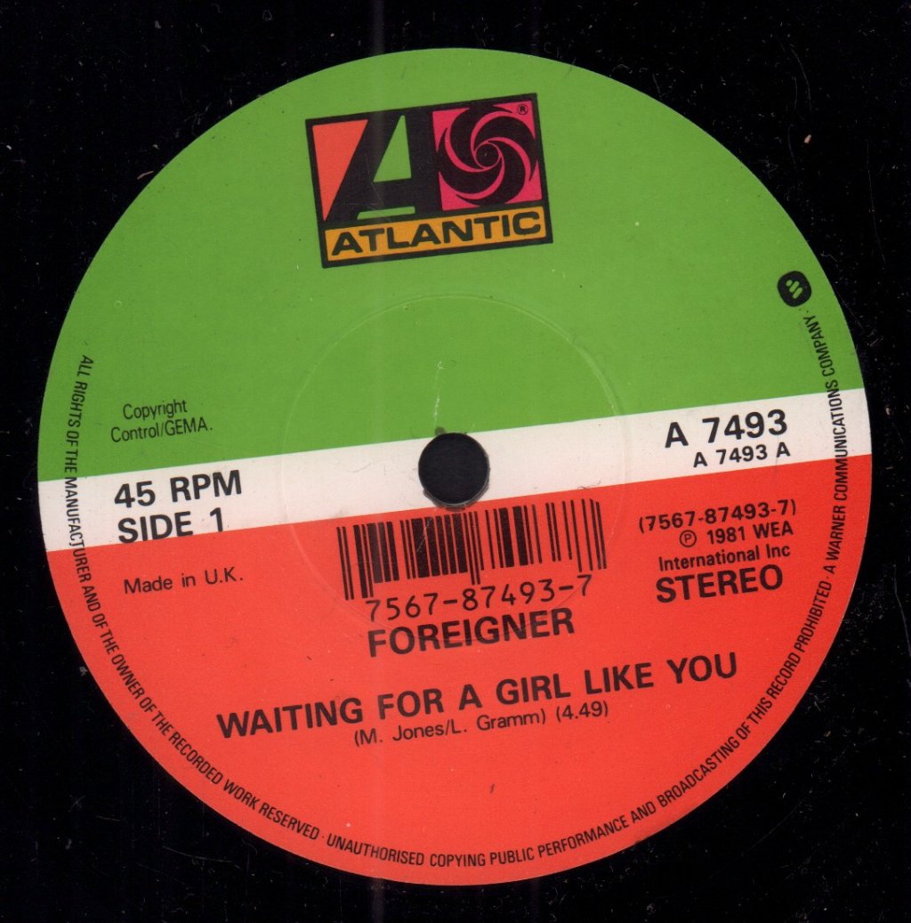 Foreigner - Waiting For A Girl Like You - 7 Inch