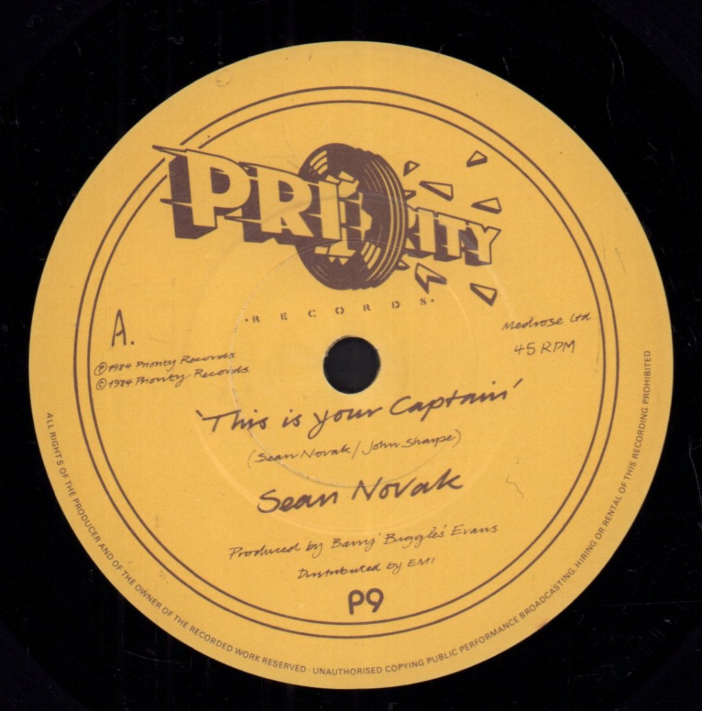 Sean Novak - This Is Your Captain - 7 Inch