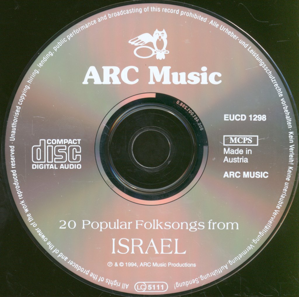 Various Artists - 20 Popular Folksongs from Israel - Cd