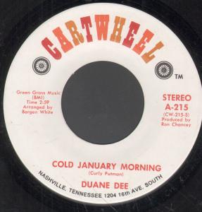Duane Dee - Cold January Morning - 7 Inch