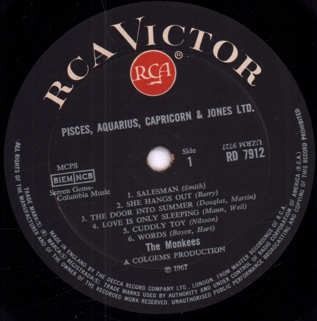 Monkees - Pisces Aquarius Capricorn And Jones Ltd - Lp