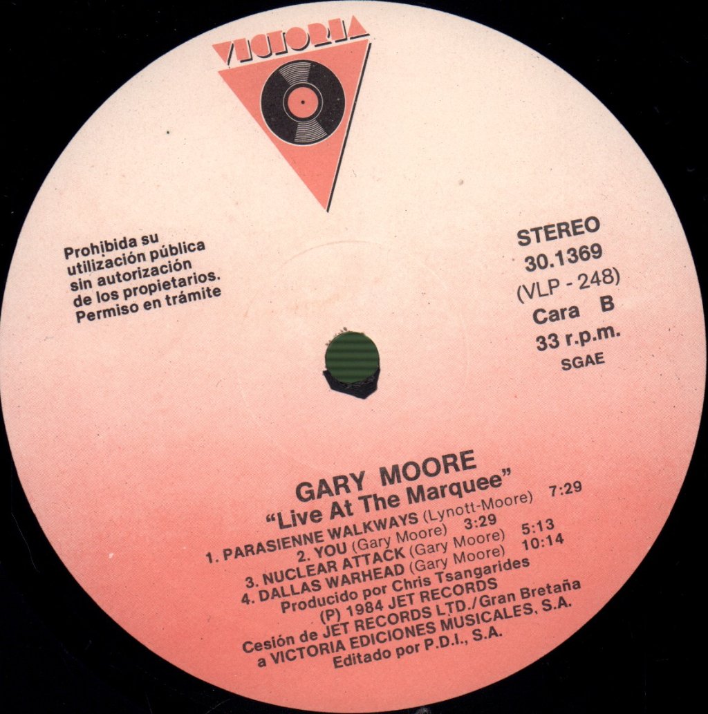 Gary Moore - Live At The Marquee - Lp