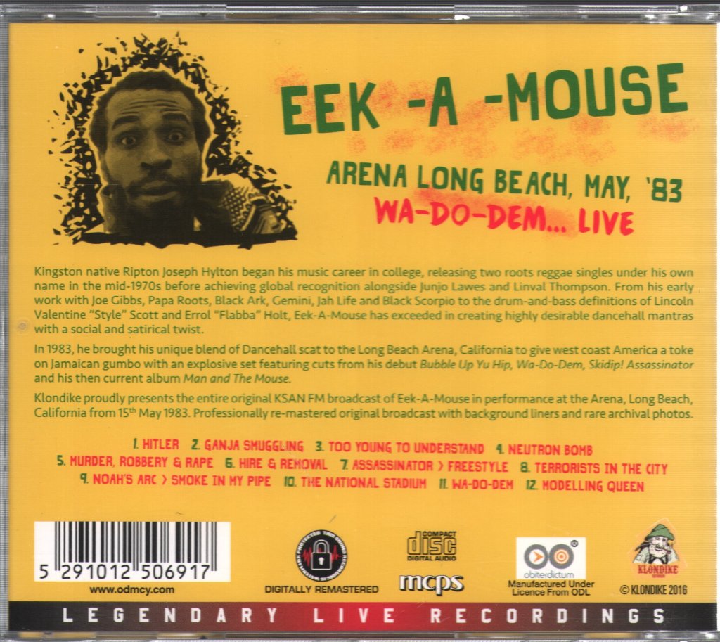 Eek-A-Mouse - Arena Long Beach, May, ’83 - Cd