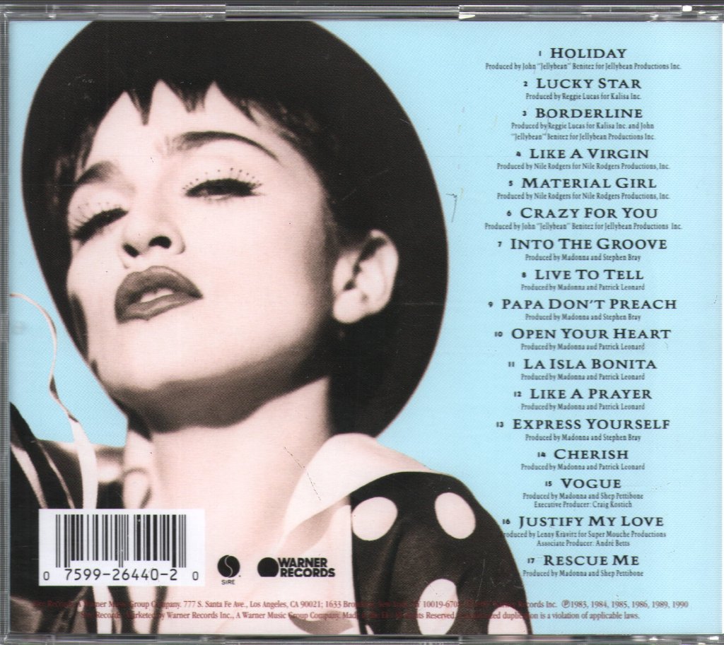 Madonna - Immaculate Collection - Cd
