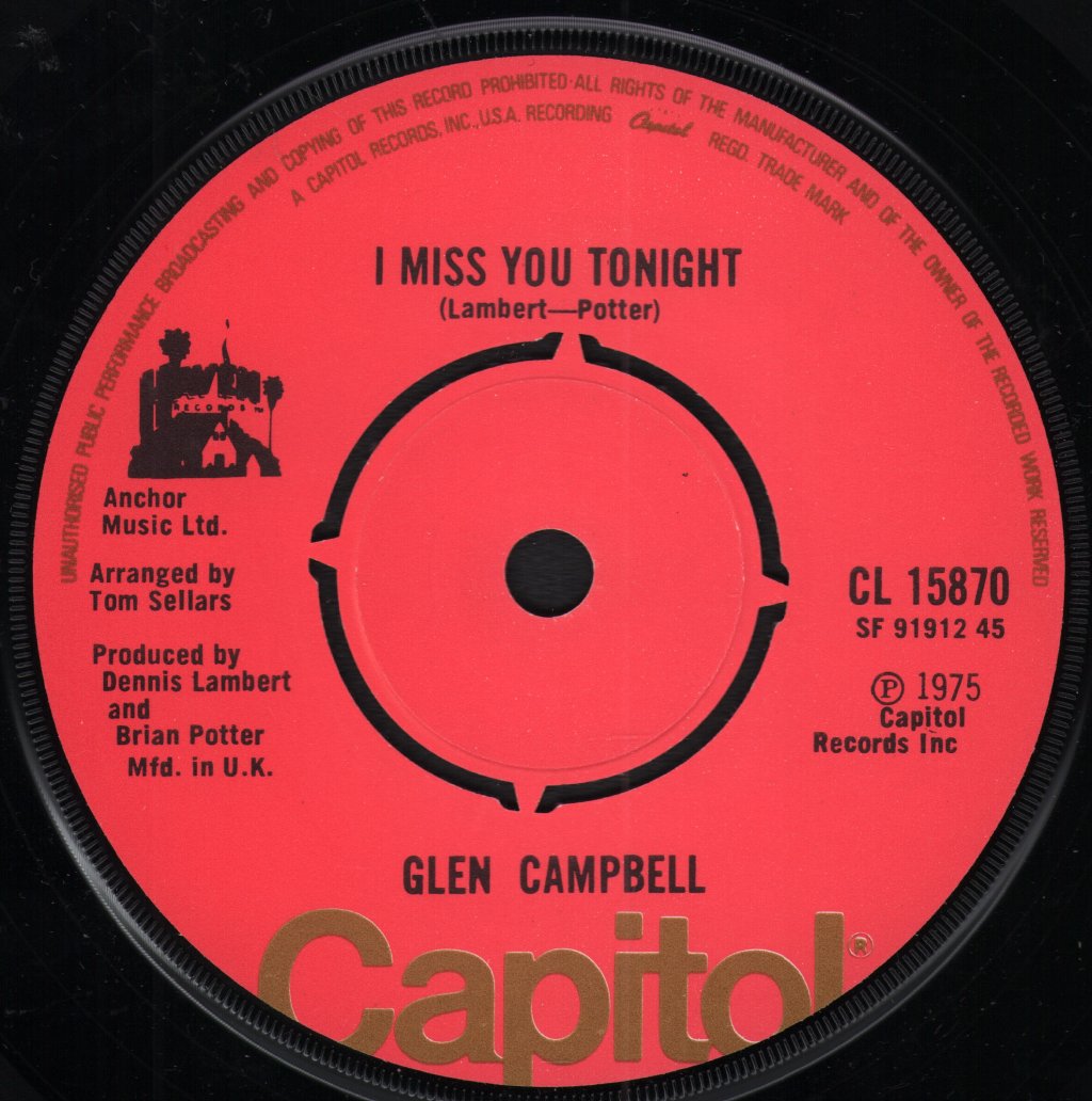 Glen Campbell - Don't Pull Your Love - 7 Inch