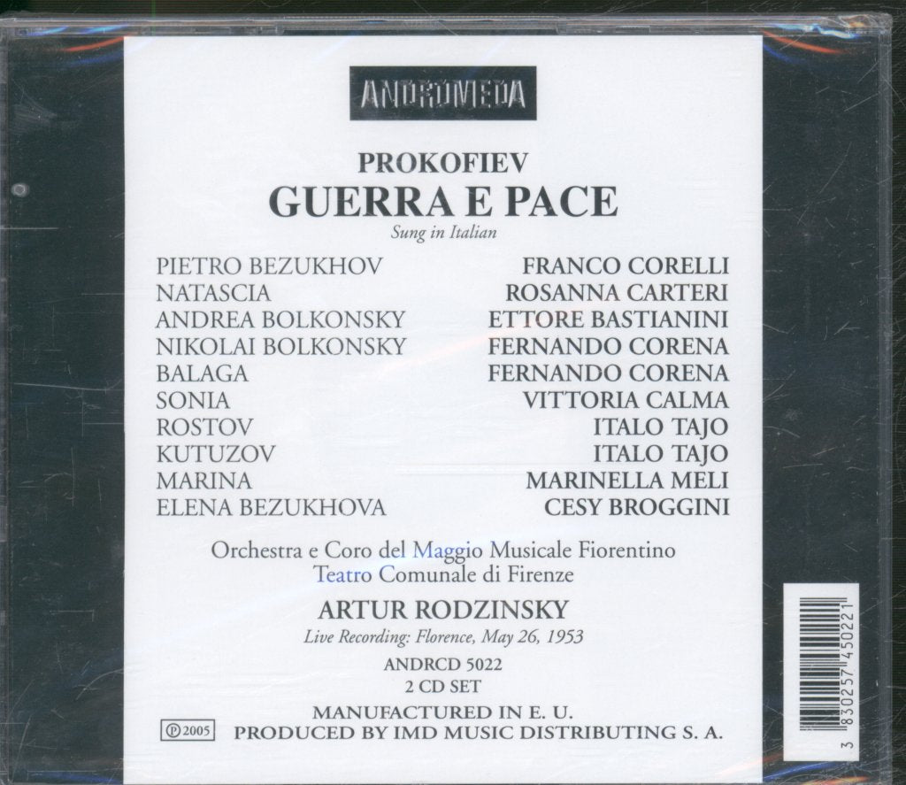 Artur Rodzinsky - Prokofiev - Guerra E Pace - Double Cd