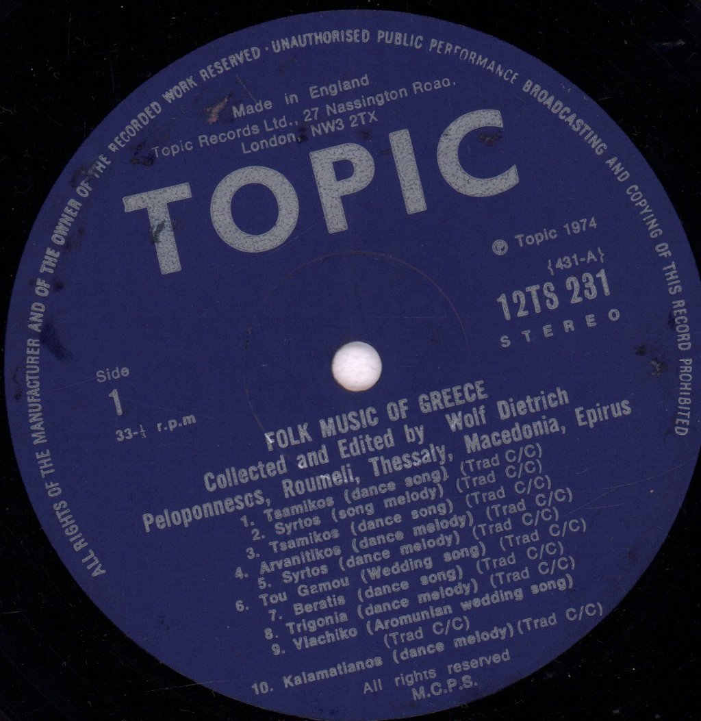 Various Artists - Folk Music Of Greece - Lp