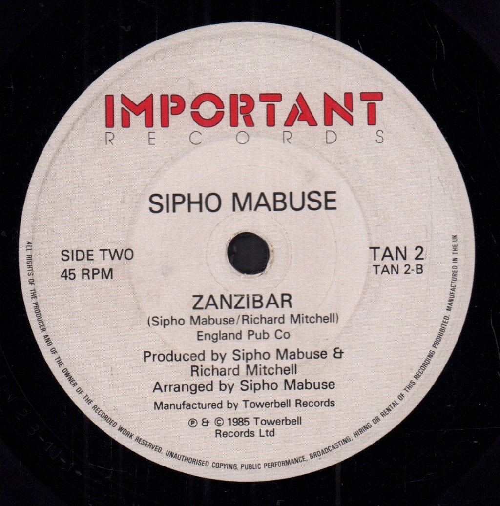 Sipho Mabuse - Burn Out - 7 Inch