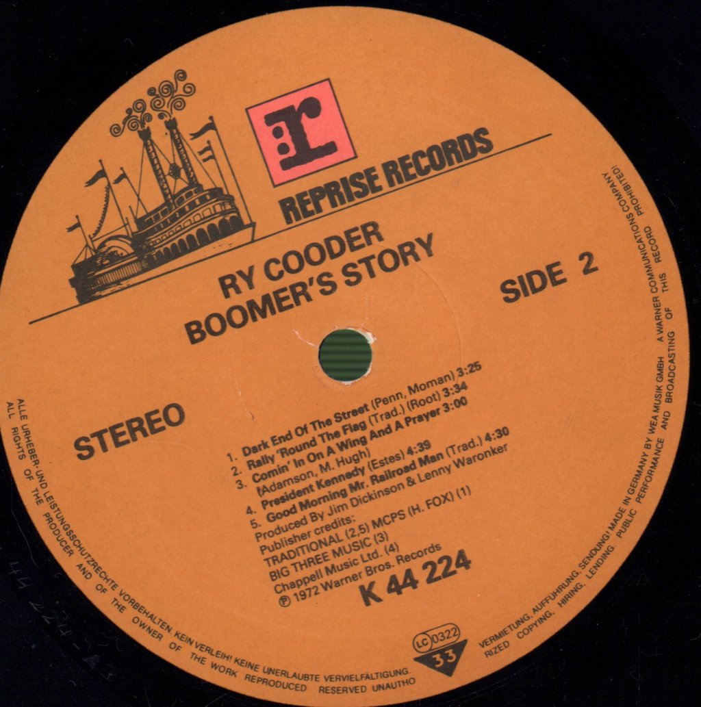 Ry Cooder - Boomer's Story - Lp